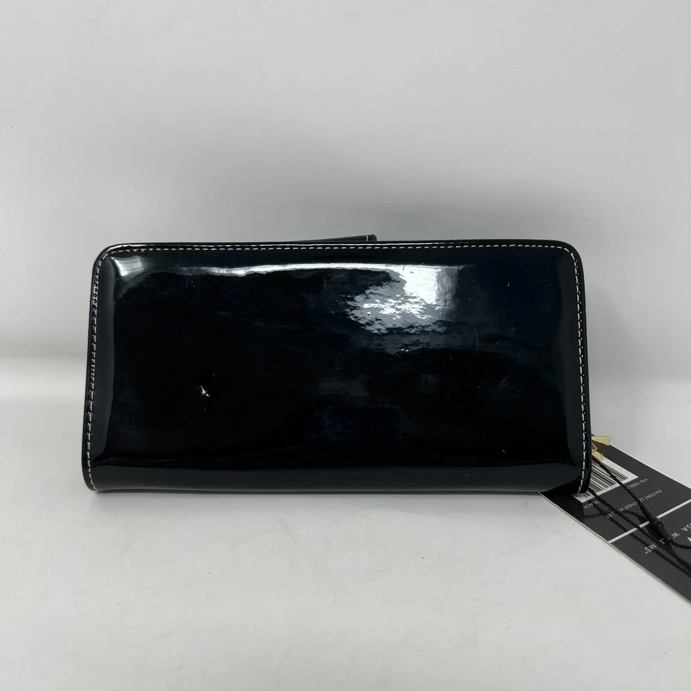 Vanessa Williams Black‎ Patent Leather Wallet NEW With Tag